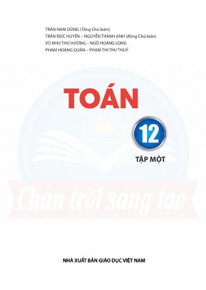 Toán lớp 12 tập 1 Chân Trời Sáng Tạo